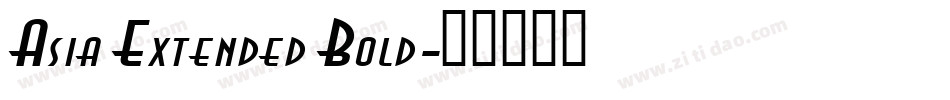 Asia Extended Bold字体转换